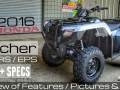 2016 Honda Rancher 420 ATV Review / Specs - Price / HP - Four Wheeler 4x4 Quad Reviews