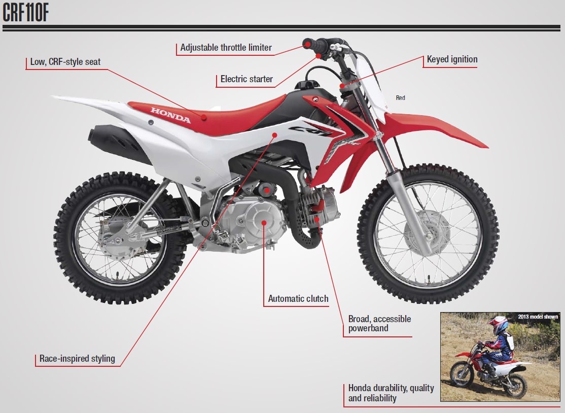 2018 Honda CRF110F Review Of Specs Features CRF Dirt Trail