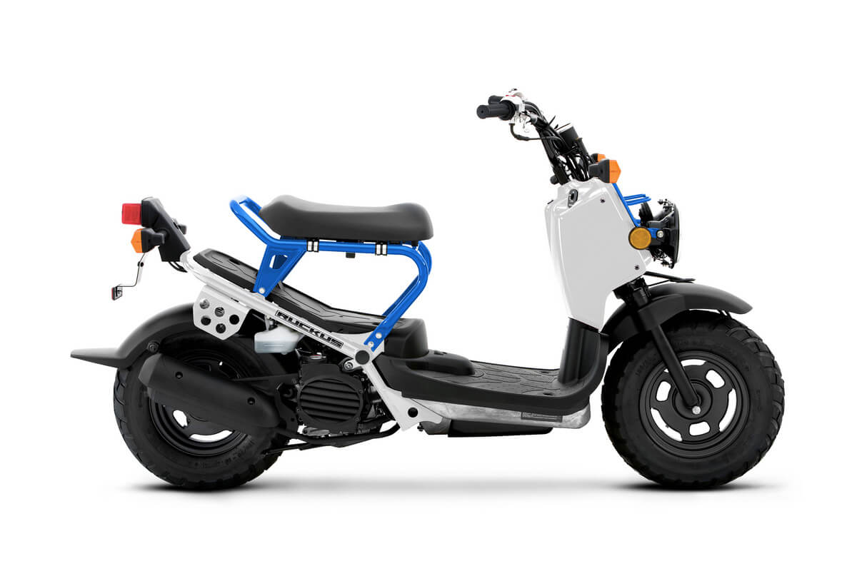 2022 Honda Ruckus Scooter Review / Specs + Changes Explained | Pearl Blue / White - NPS50 / 50cc Automatic Scooters