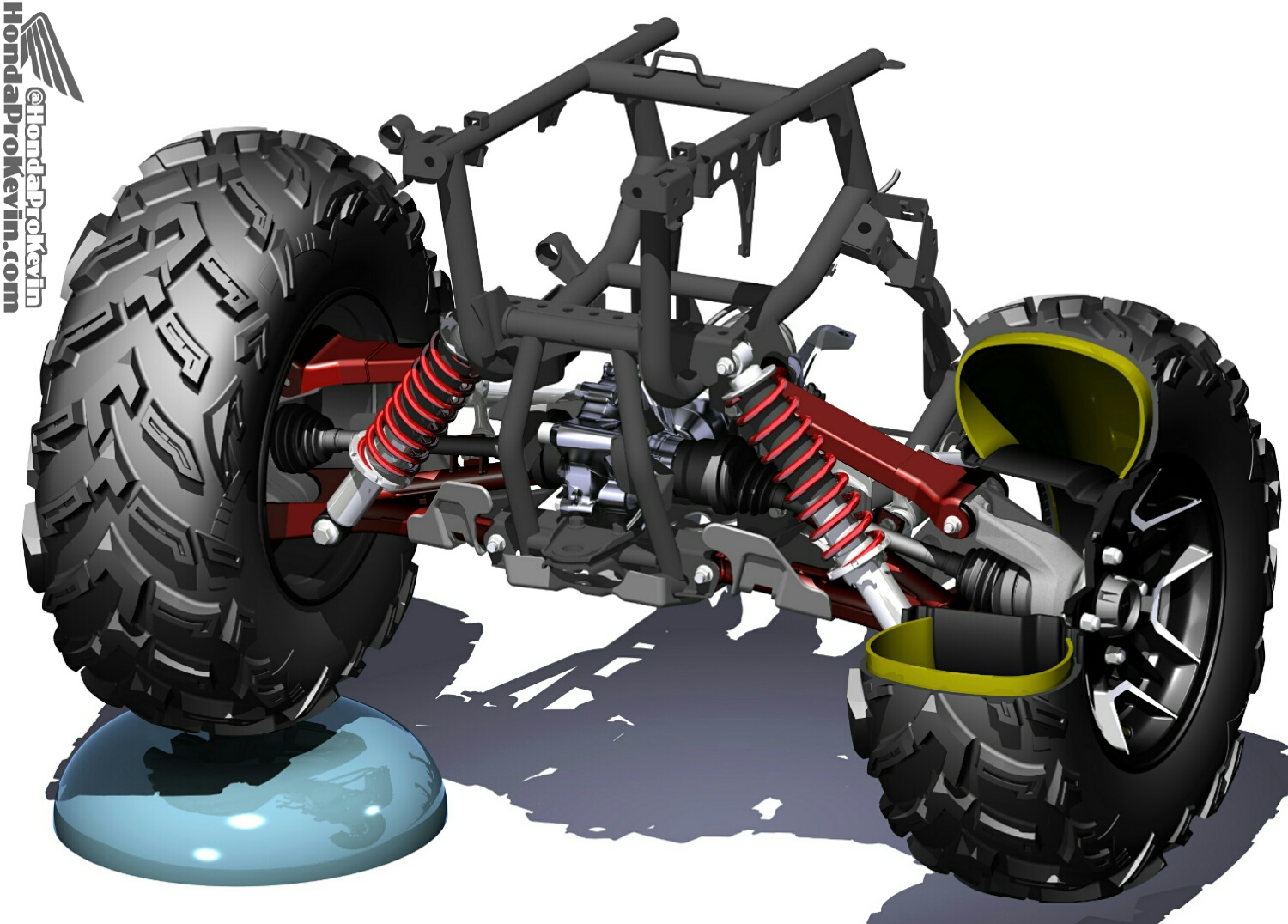 Bronco ATV ComponentsGas Shocks~2007 Honda TRX500FA FourTrax Foreman Rubicon 