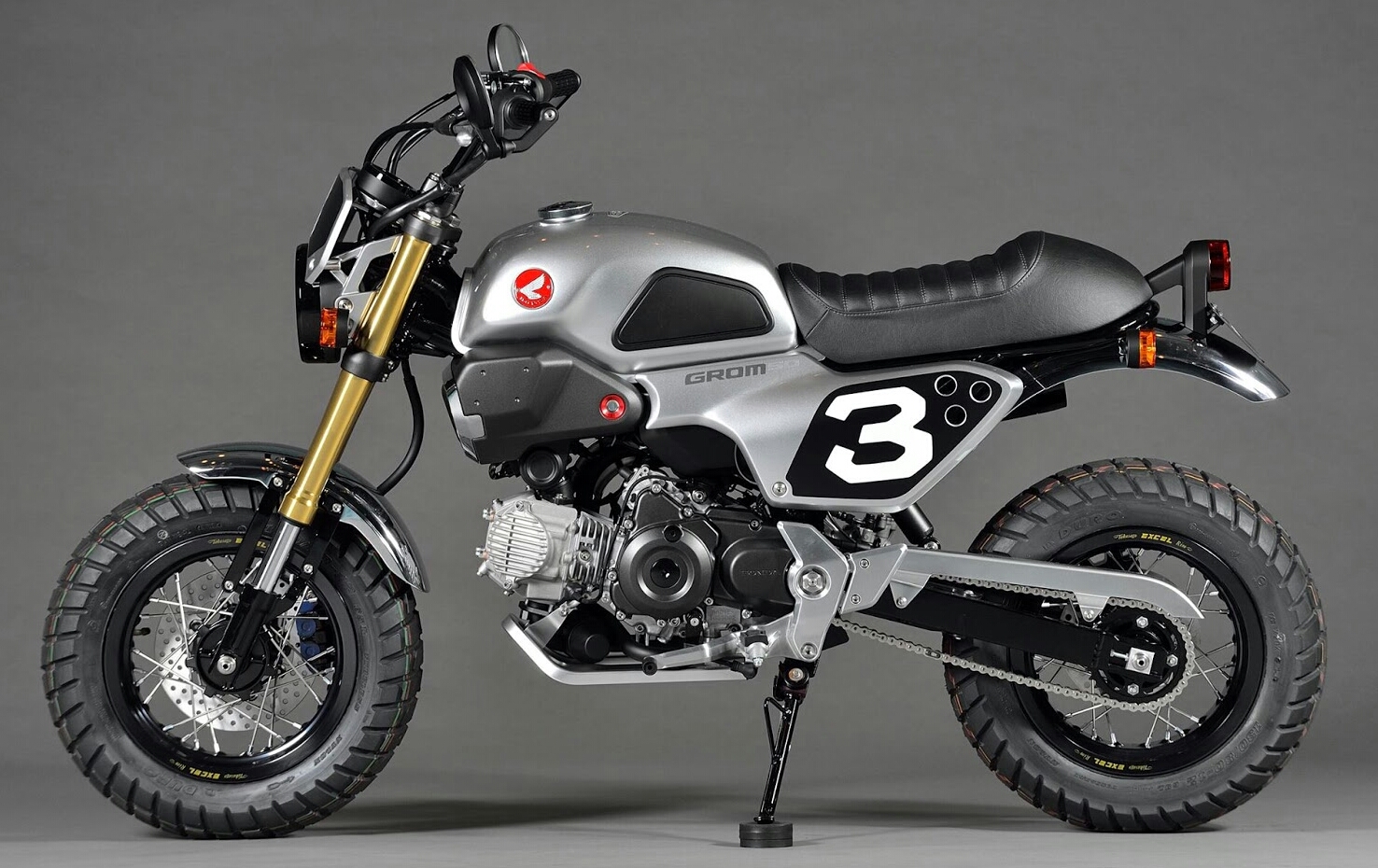 Custom Honda Grom Scrambler Concept One Two Motorcycle Pictures Honda Pro Kevin
