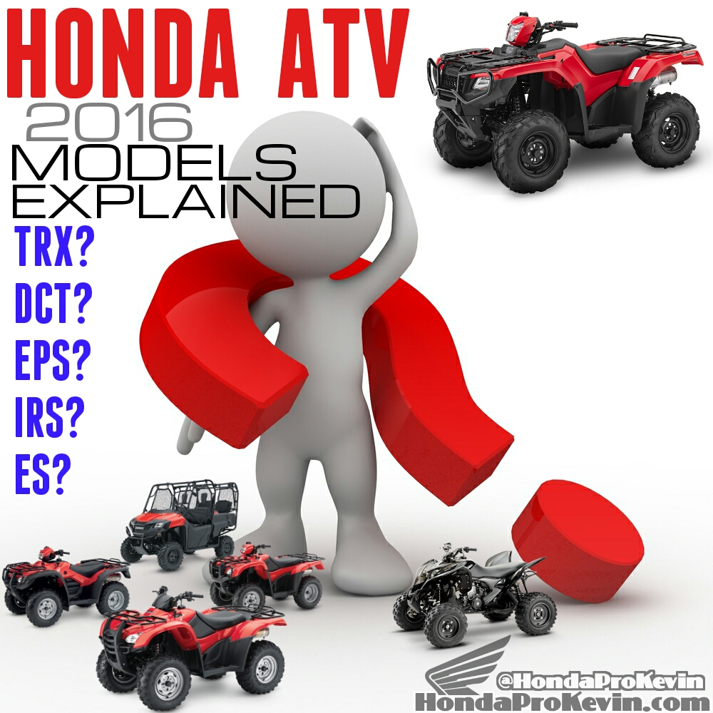 2016 Honda ATV Model Names Review - Recon - Rancher - Foreman - Rubicon - Rincon - TRX90X - TRX250X - TRX400X - TRX450R