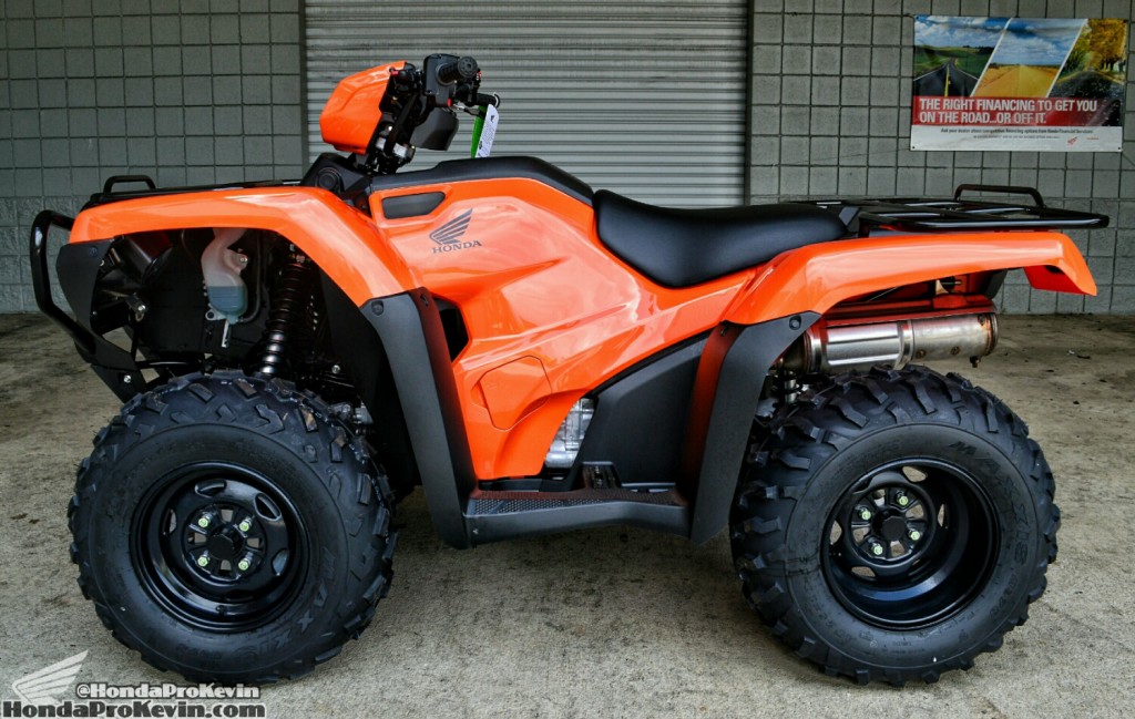 Orange 2016 Honda TRX500 Foreman 4x4 ATV / Four Wheeler