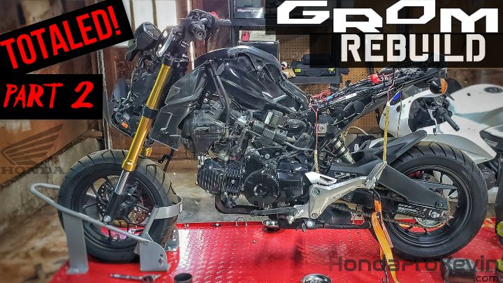 Video Part 2: Rebuilding a Wrecked 2018 Honda Grom ...