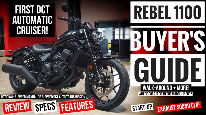 New Honda Rebel 1100 Video Review of Specs Features First DCT
