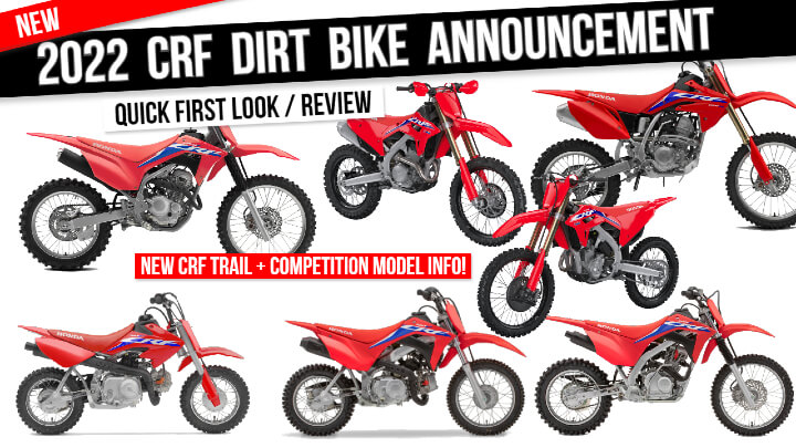 New 2022 Honda CRF Dirt Bikes & Trail Bike Motorcycles Released | Model Lineup Review