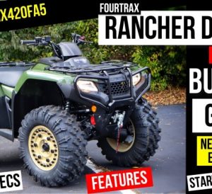 Custom Honda Rancher 420 ATV with 27" Tires + 14" Wheels and Winch Review