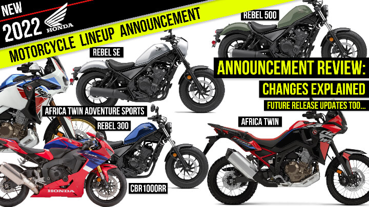 New 2022 Honda Motorcycle Model Lineup Announcement Update / Review: Changes Explained + More!