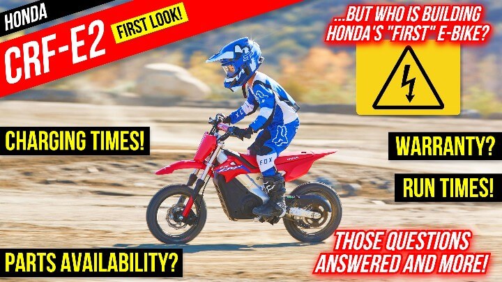 Honda's First Electric Motorcycle to be Released is a CRF Dirt Bike